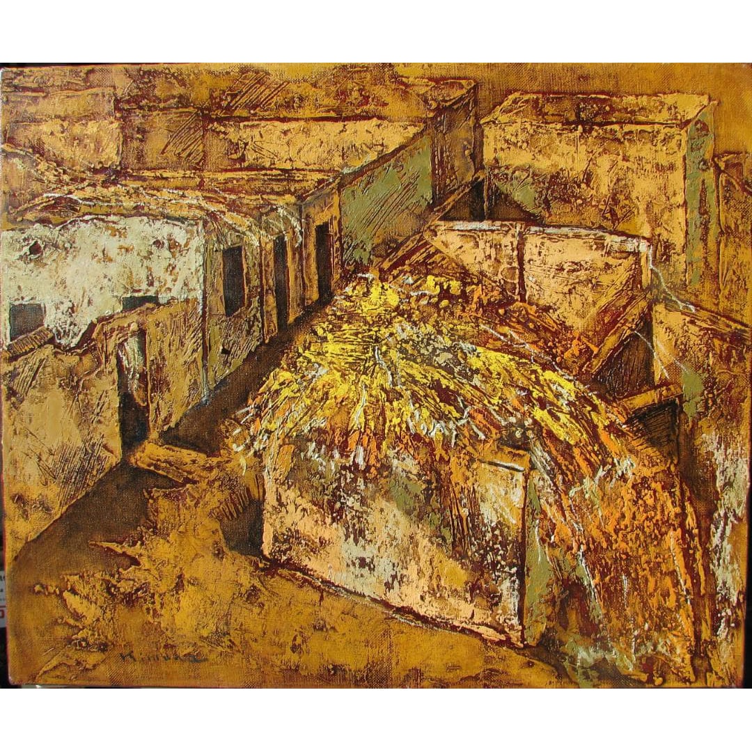 Jiro Kimura "Desert Settlement, Egypt" No. 8: Title: "Desert Settlement, Egypt" by Jiro Kimura, No. 8, Seaside Hotel Maiko Villa Solo Exhibition Hyogo Prefecture's "Imagism" artist Professor Jiro Kimura , born on April 1, 1936, in Hyogo Prefectur