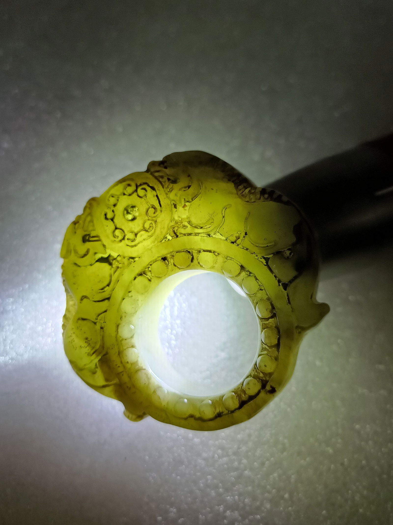 Hetian jade thumb ring - 6