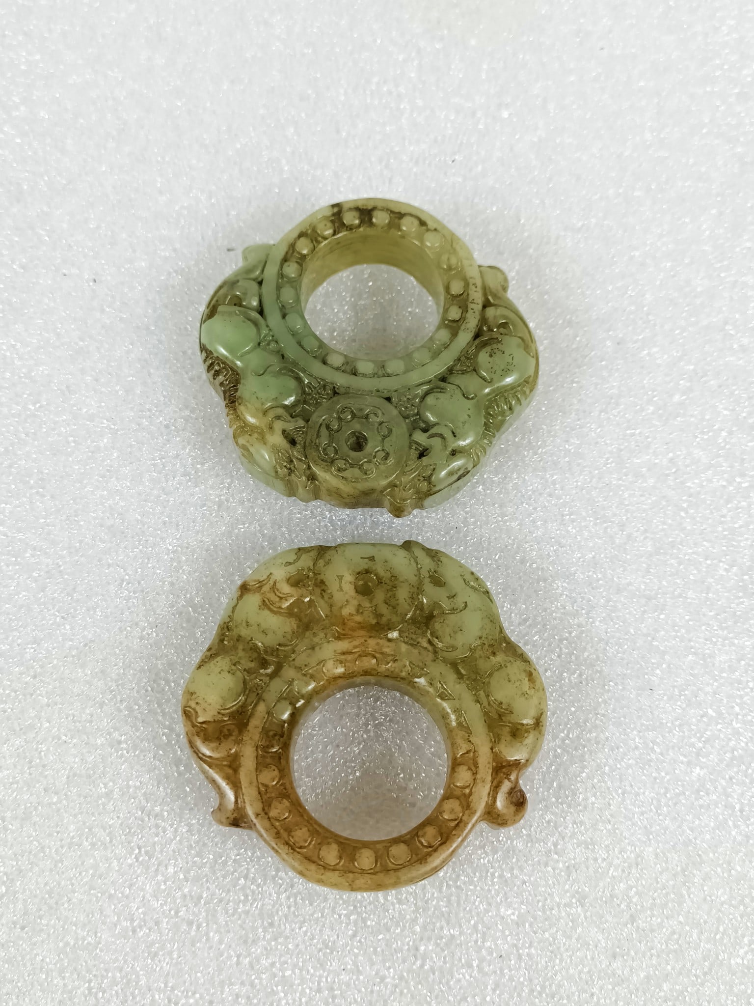 Hetian jade thumb ring - 7