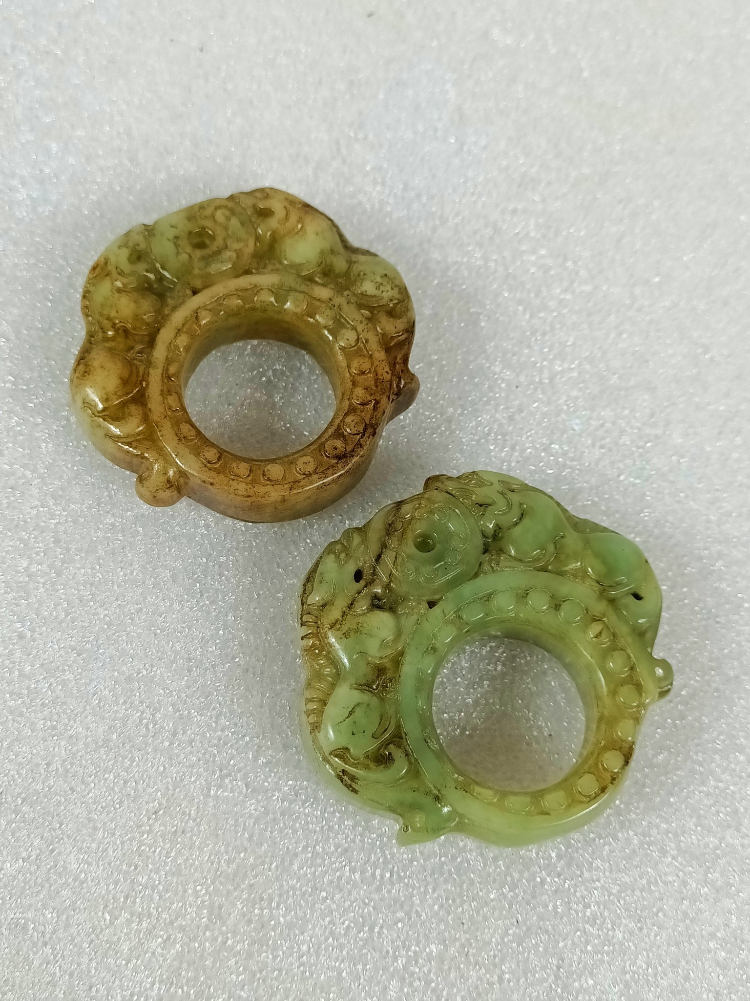 Hetian jade thumb ring - 9