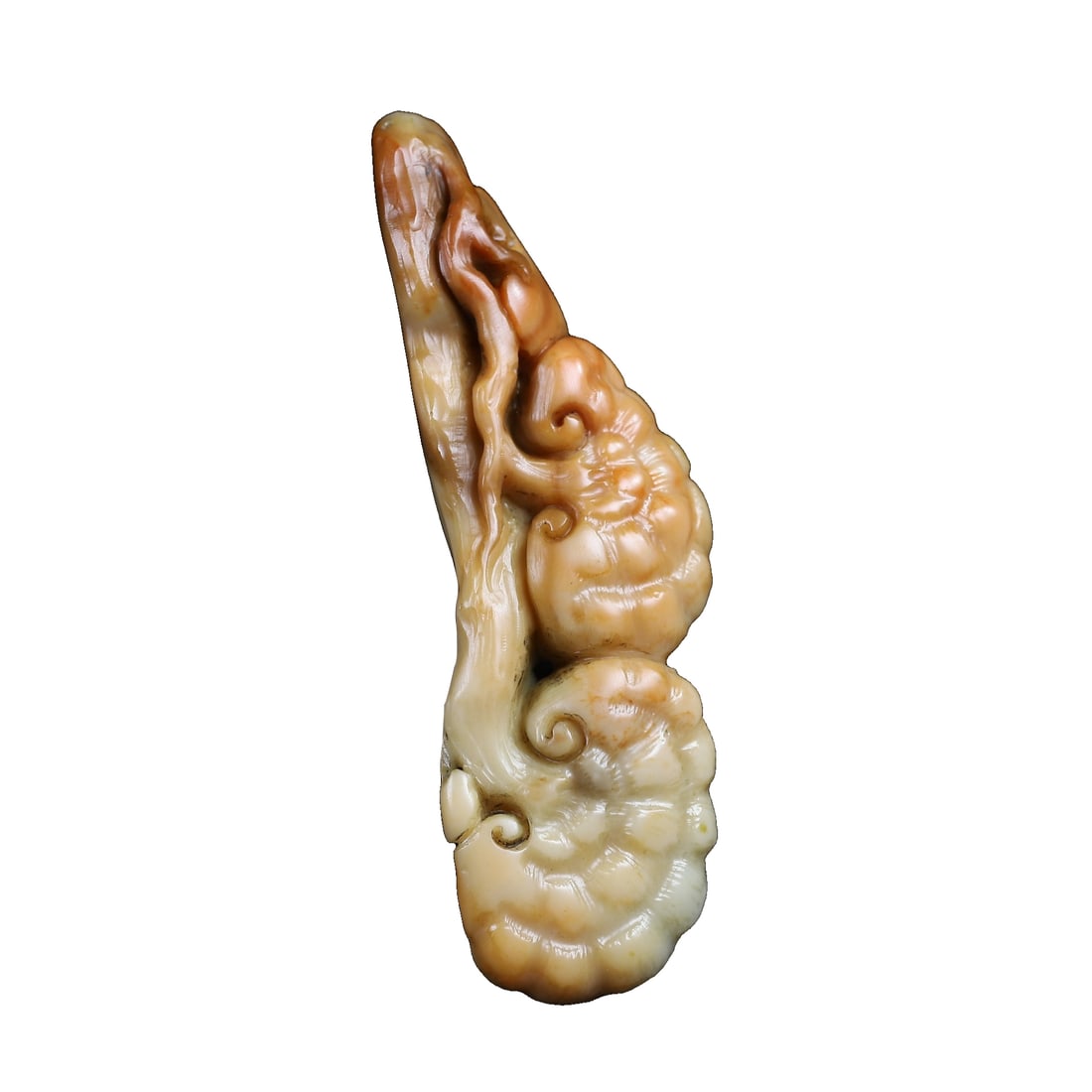 Shoushan Stone Ruyi Ornament: Ancient Tibetan treasure, hand-carved Shoushan stone Ruyi scepter. Named "Life as You Wish," this celebrity sculpture features exquisite craftsmanship, high relief depth, unique appearance, and lifeli