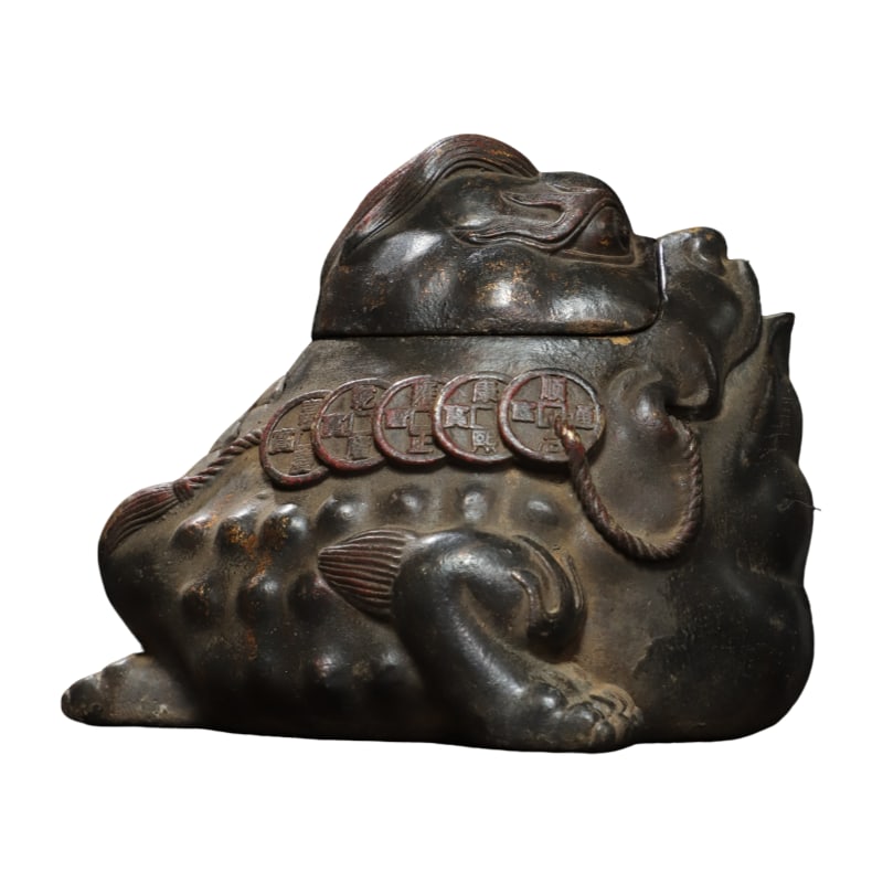 Bronze Gold-Plated Three-Legged Toad Incense Burner (1 of 10)