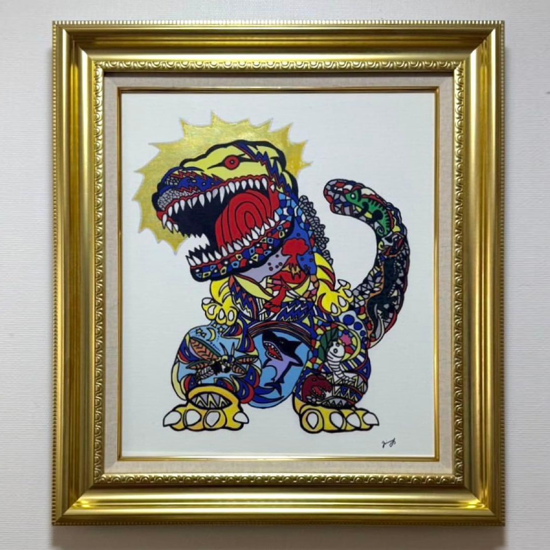 F10 size Jimmy nishi (Godzilla) hand-painted/double-sided signature (1 of 3)
