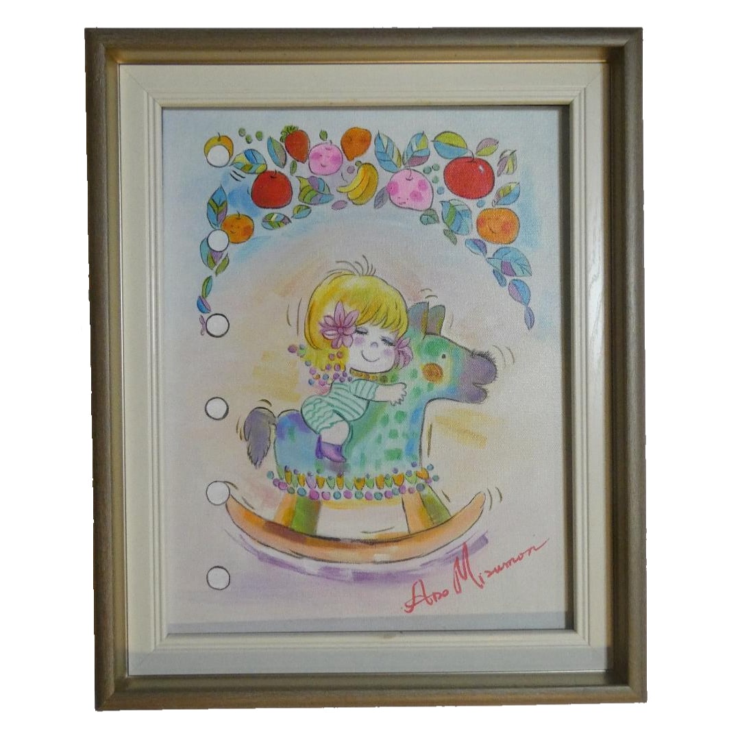 Oil Painting, Framed, Mizumori Ado, Figure, Hand-painted, F6: Oil Painting with Frame by Mizumori Ado - Figure, Hand-painted, F6 Product Dimensions Screen size approximately: 32 cm to 41 cm. Overall size: approximately 40.5 cm to 50 cm. Product Condition It is i