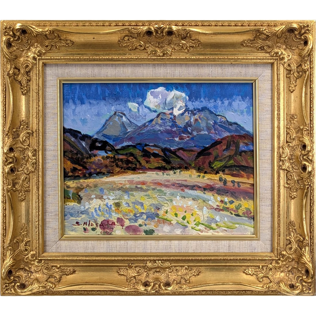 Shuichi Magara, "Akan Good Day," Oil Painting: Shuichi Magara "Akan Fine Day" Oil Painting On a sunlit day, the magnificent scenery of Akan is rendered in vibrant colors and lively brushstrokes, deeply moving the viewer. Medium: Oil on canvas Artw