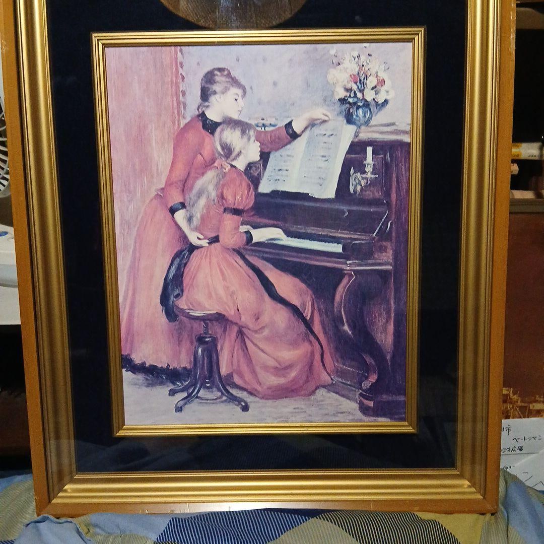Reproduction of Masterpiece: Two Girls and a Piano: (Two Girls and a Piano - Reproduction Masterpiece) An oil painting reproduction in the Impressionist style, depicting two girls and a piano. (Two Girls and a Piano) Reproduction Masterpiece: Reproduct
