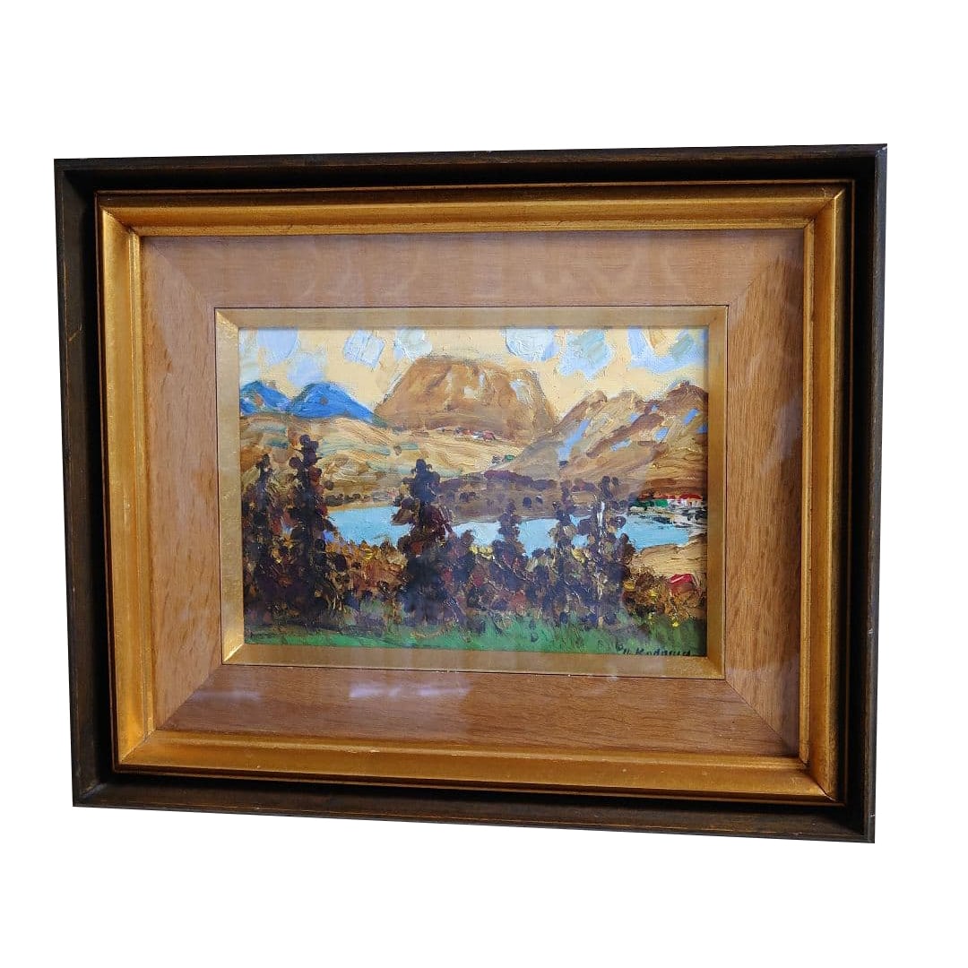 Oil Painting, Yukio Kodama "Hakone" SM, Authenticity Guaranteed Deceased: Yukio Kodama "Hakone" - Oil Painting, SM Authentic work by the late master Yukio Kodama, featuring a gallery seal. Acquired from a gallery with connections to department stores and other retailers. Th