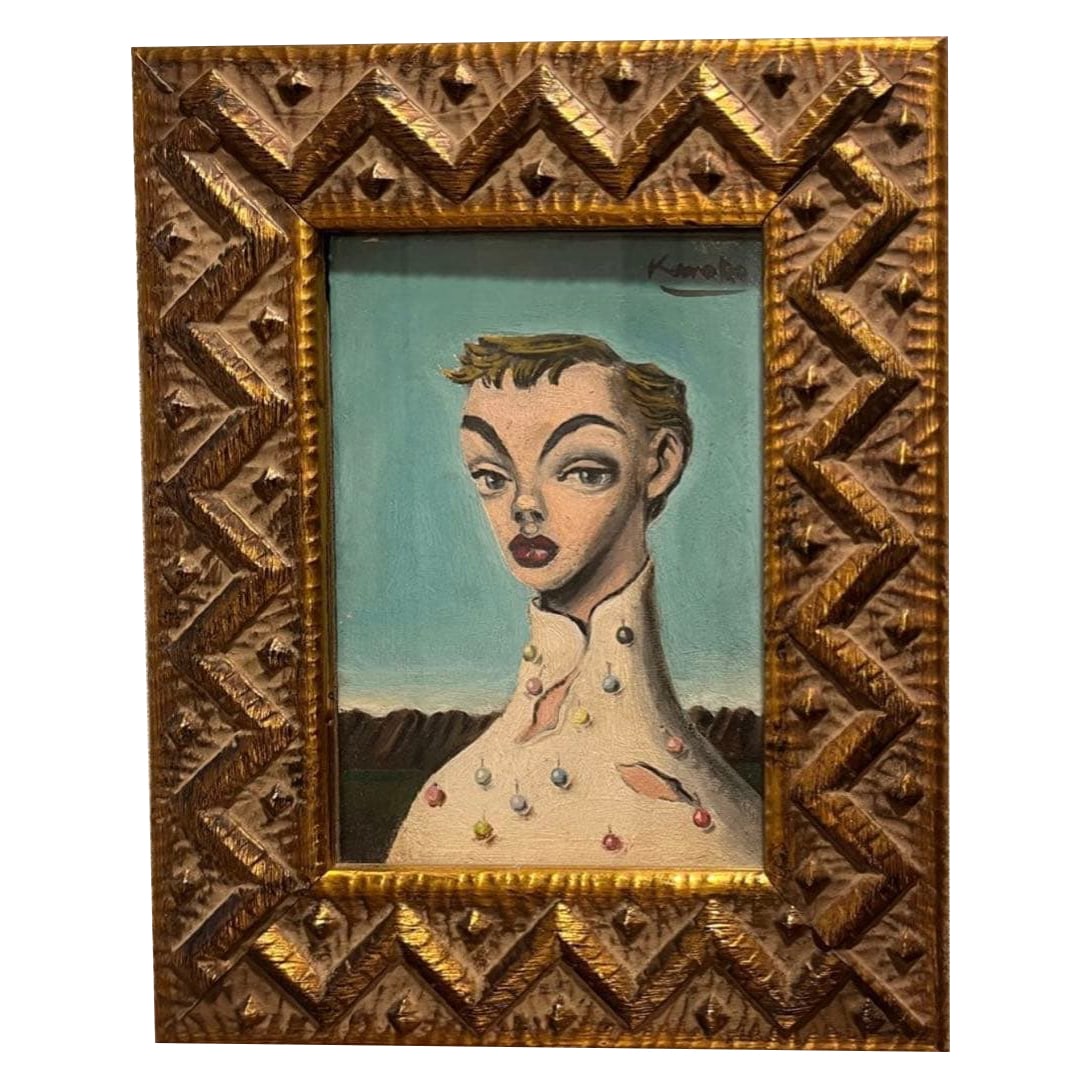 Kuniyoshi Kaneko, Oil Painting, Portrait of a Woman: Kaneko Kuniyoshi, Oil Painting, Portrait of a Woman An oil painting of a woman by Kaneko Kuniyoshi. The artwork is signed in the upper right corner. The year of creation is unknown. No certificate of