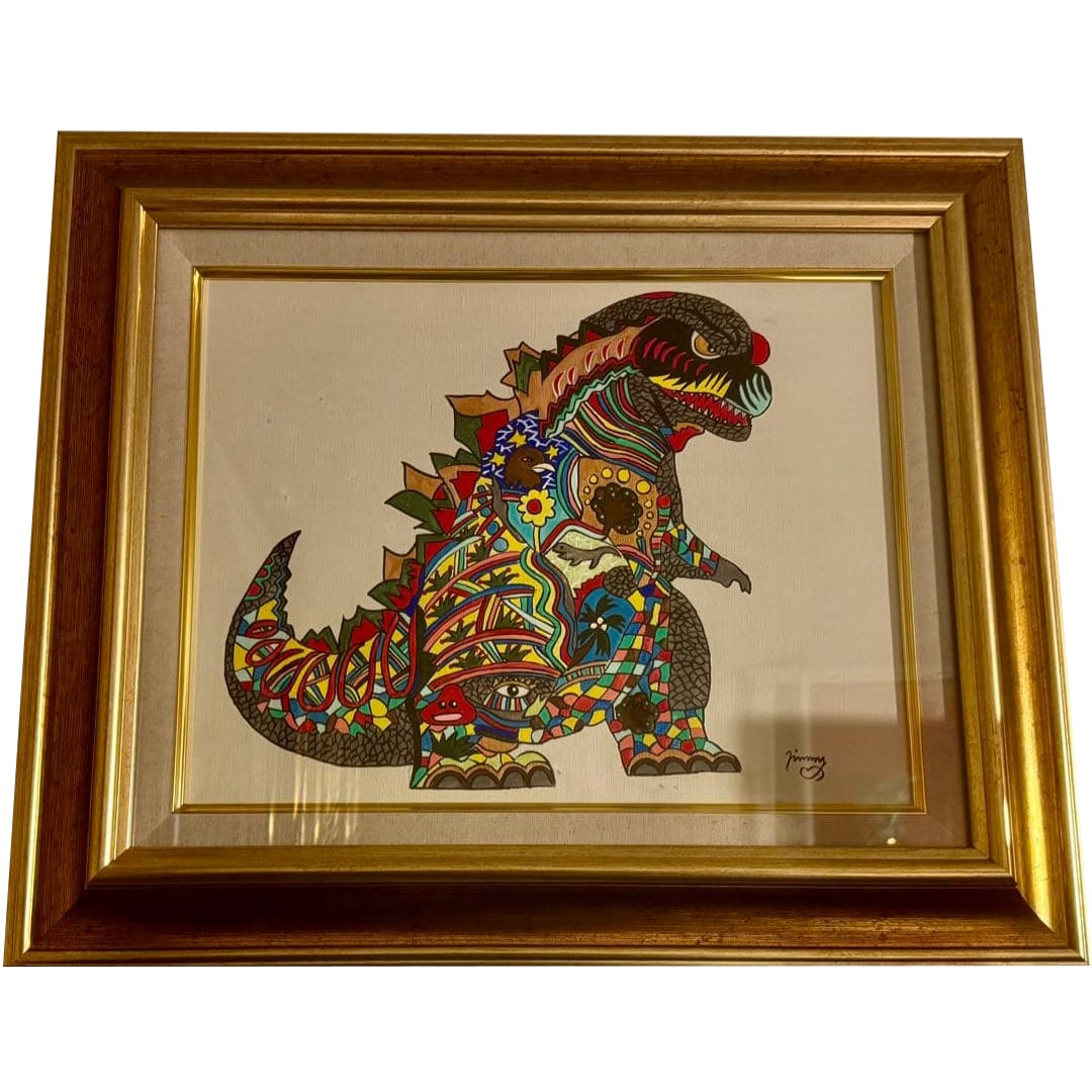 Jimmy Ohnishi, Godzilla, Signed on Reverse: Jimmy Ohnishi, Godzilla, signed on reverse Freight: 1.International Freight: Foreign shipping charges are determined by destination. 2.Photos, descriptions and valuations have been meticulously prepar