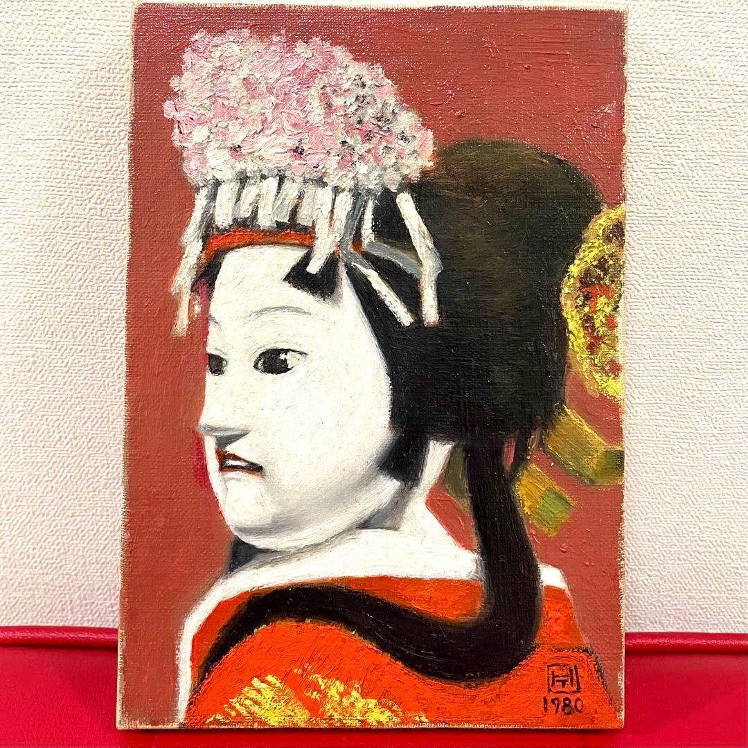 Painting, Awaji Doll, Jruri, Oil Painting: Painting, Awaji Puppets, Joruri, Oil Painting, Oil on Canvas, Bijin-ga, Oiran, Original Work Artworks Painting, Oil Painting, Original Painting Awaji Puppet Theater, Joruri, Awaji Island Original Art