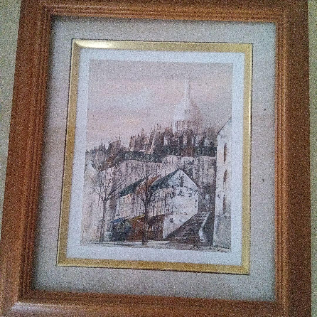 Montmartre, Paris by Taizo Matsushita Oil on Canvas Painting: Montmartre, Paris by Taizo Matsushita Oil Painting Acquired in 1980 and professionally framed. The artist's signature is located at the bottom of the artwork. The reverse bears the handwritten note "1