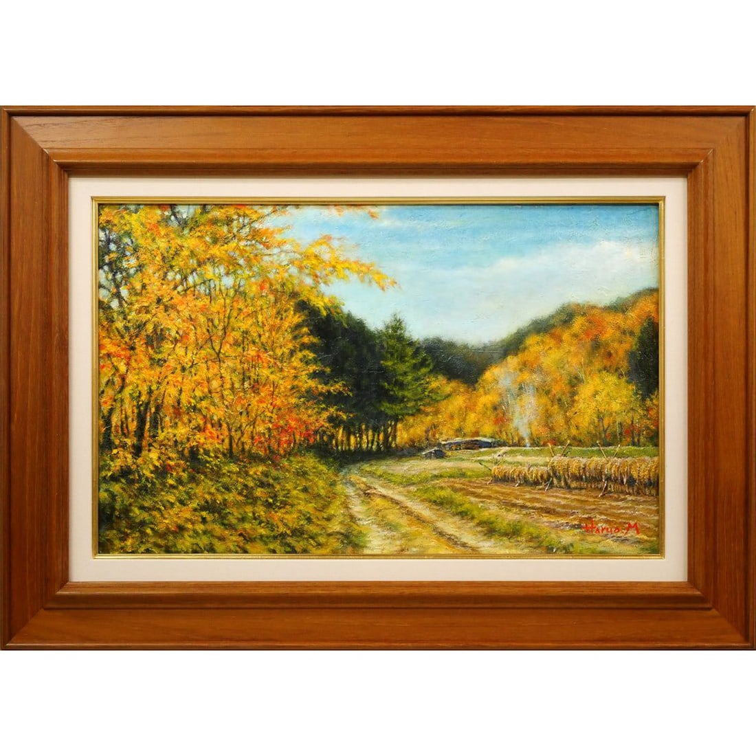Haruo Matsumoto, "Autumn Splendor," Oil on Canvas, Size M10: Haruo Matsumoto "Autumn Splendor" Oil on Canvas, M10 Size Details: Artist: Haruo Matsumoto Title: Autumn Splendor Medium: Oil on canvas Dimensions: M10 (33.3 cm x 53.0 cm) Frame Size: 50.5 cm x 70.5 c