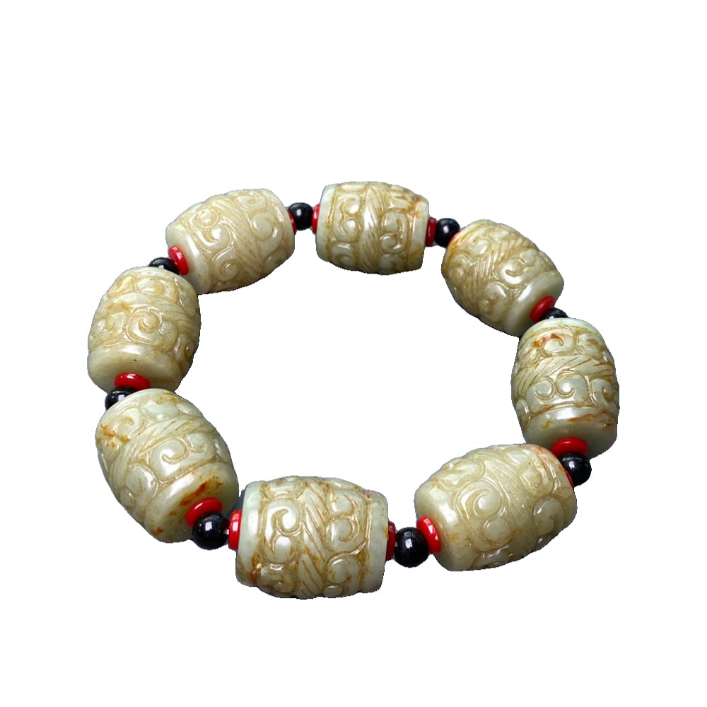 Hetian jade bracelet: Hetian jade bracelet, size 18.3x21.7mm, weight 107.7 grams. Freight: 1.International Freight: Foreign shipping charges are determined by destination. 2.Photos, descriptions and valuations have been me