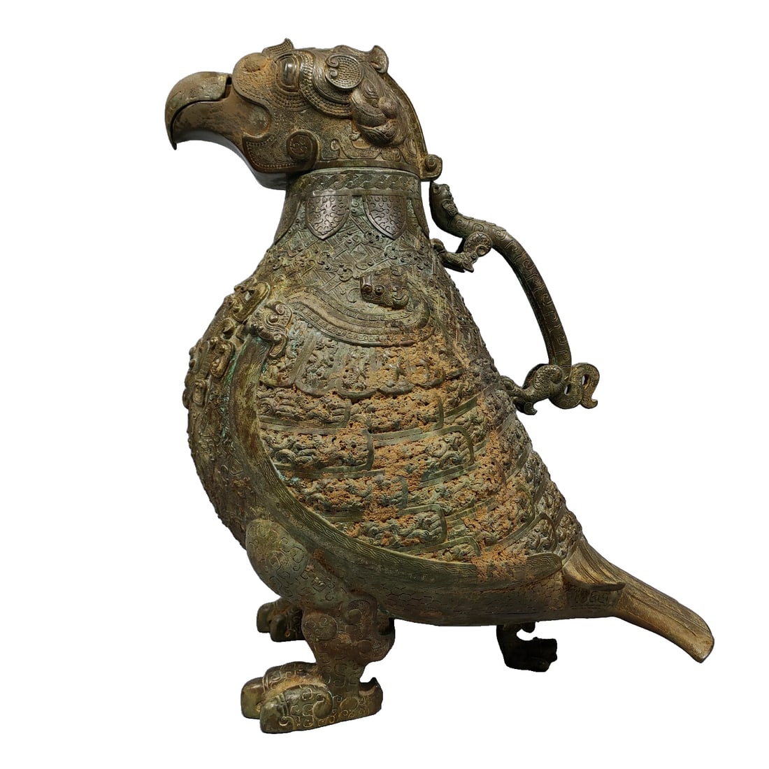 Warring States Period Bronze - Bird-shaped vessel: Warring States Bronze - Bird-shaped vesselHeight: 40 cm, Width: 35 cmWeight: 6 kg Freight: 1.International Freight: Foreign shipping charges are determined by destination. 2.Photos, descriptions and v