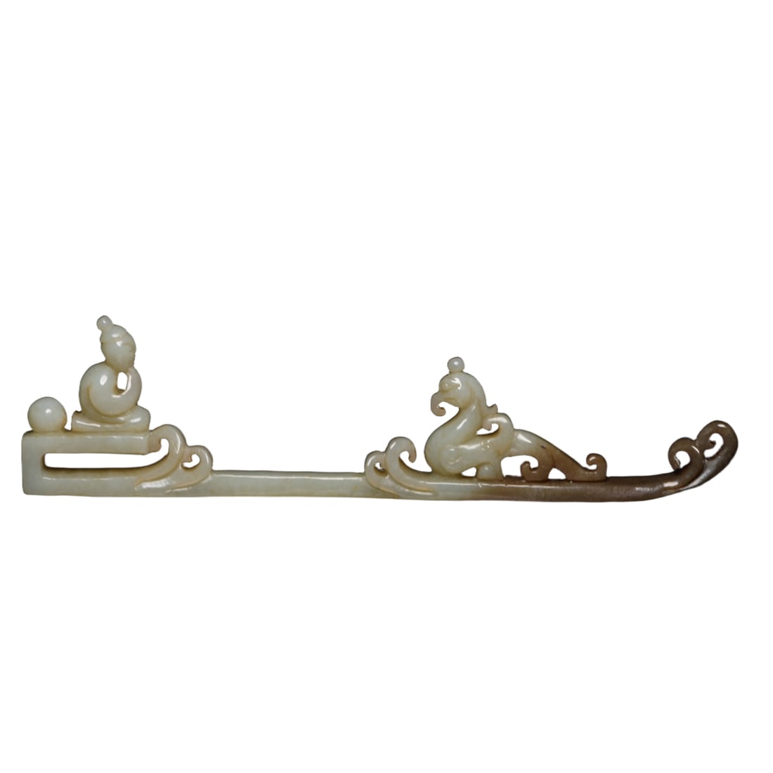 Hetian jade pen holder: Hetian Jade Pen Holder Specifications: 18×4.5×1.3 cm, weighs 63 grams. Freight: 1.International Freight: Foreign shipping charges are determined by destination. 2.Photos, descriptions and valuations