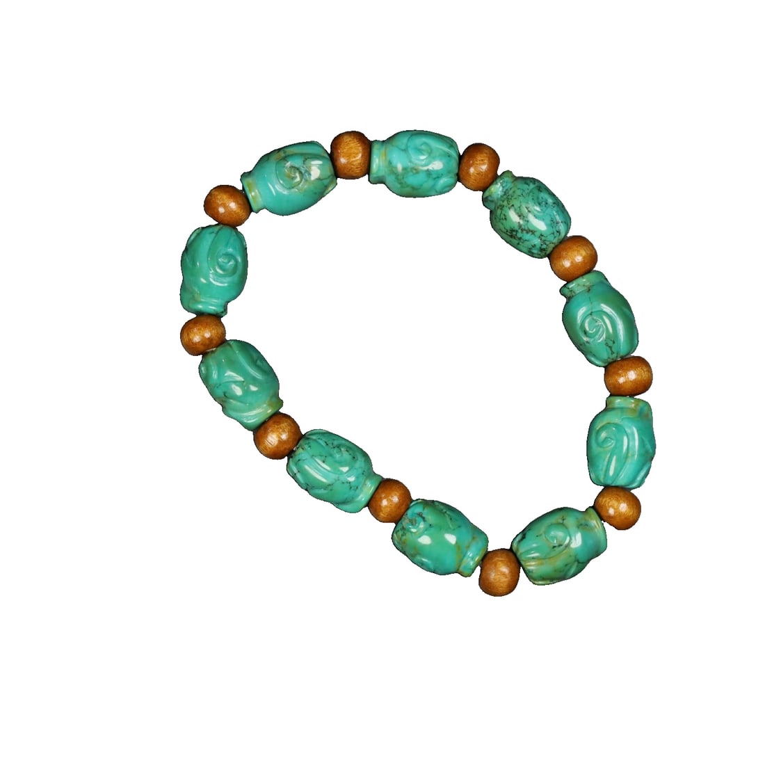 Old Collection Turquoise Bracelet: Old Tibetan turquoise bracelet, with aged patina, details as shown in the picture. Dimensions are length 1.7 cm, width 1.2 cm, weight 36 grams. Overall in good condition, with collectible value. Freig