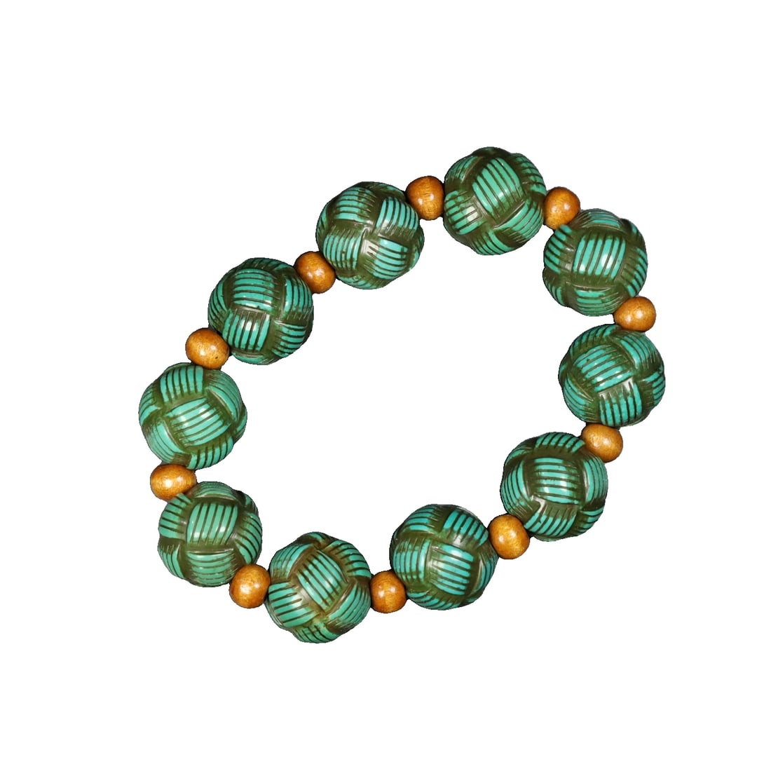 Old Collection Turquoise Bracelet: This old Tibetan turquoise bracelet has a vintage look with detailed patina, as shown in the picture. The bracelet has a diameter of 2 centimeters and weighs 106.6 grams. It exudes an ancient charm an