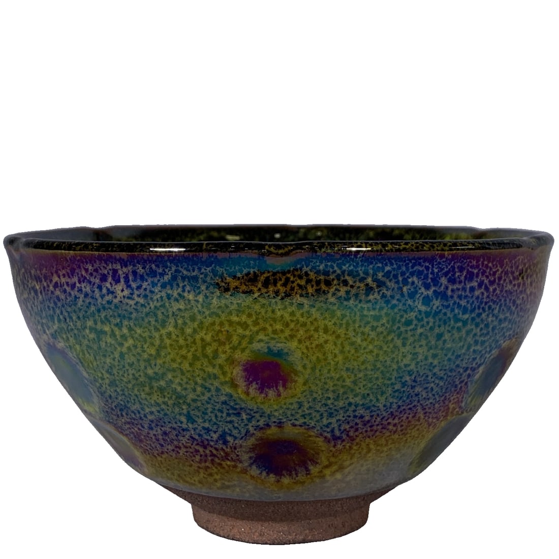 Song Jian Kiln Yao Bian Colorful Flower Rim Tenmoku Bowl (1 of 10)
