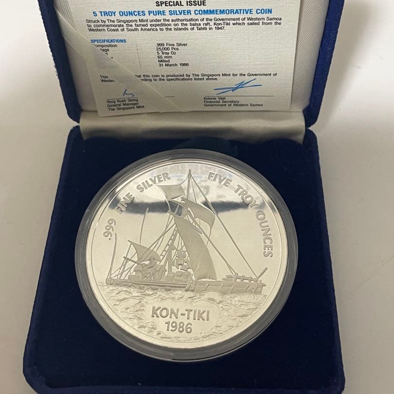 Samoa Contoqui Silver Coin, 1986 (1 of 6)