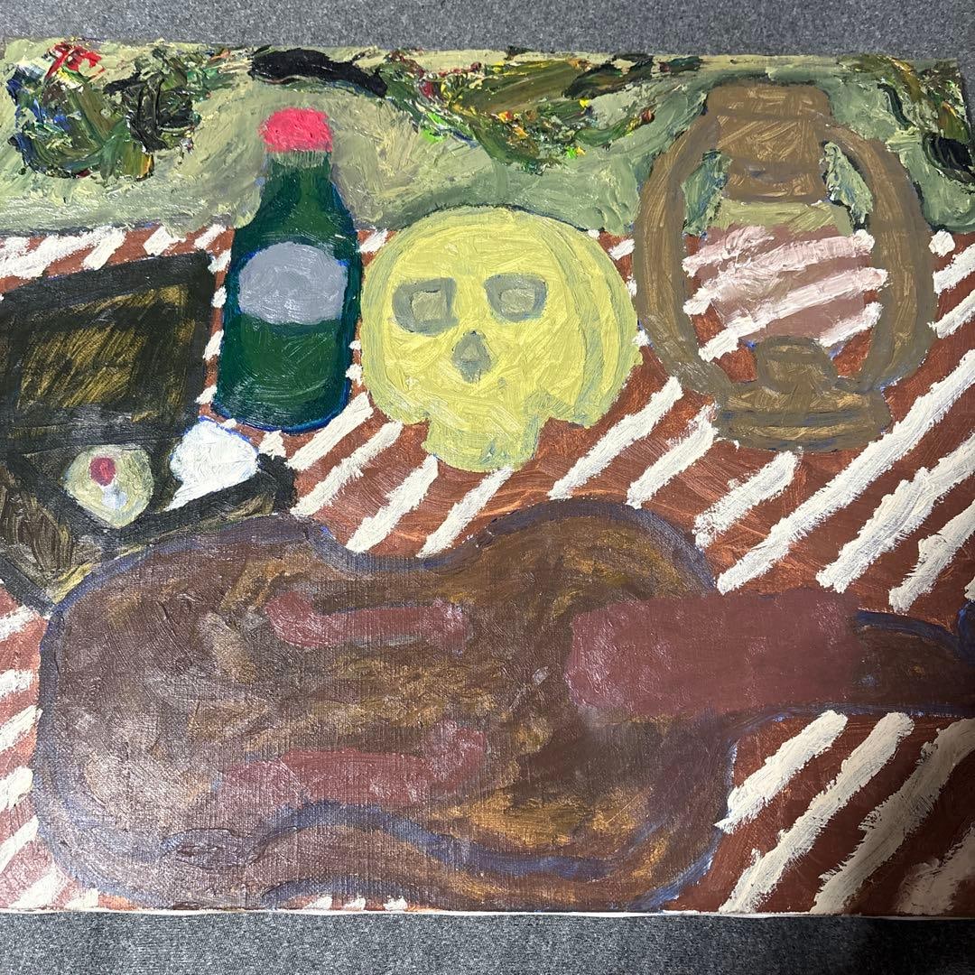 Still Life Oil Painting, Skull Motif (1 of 3)