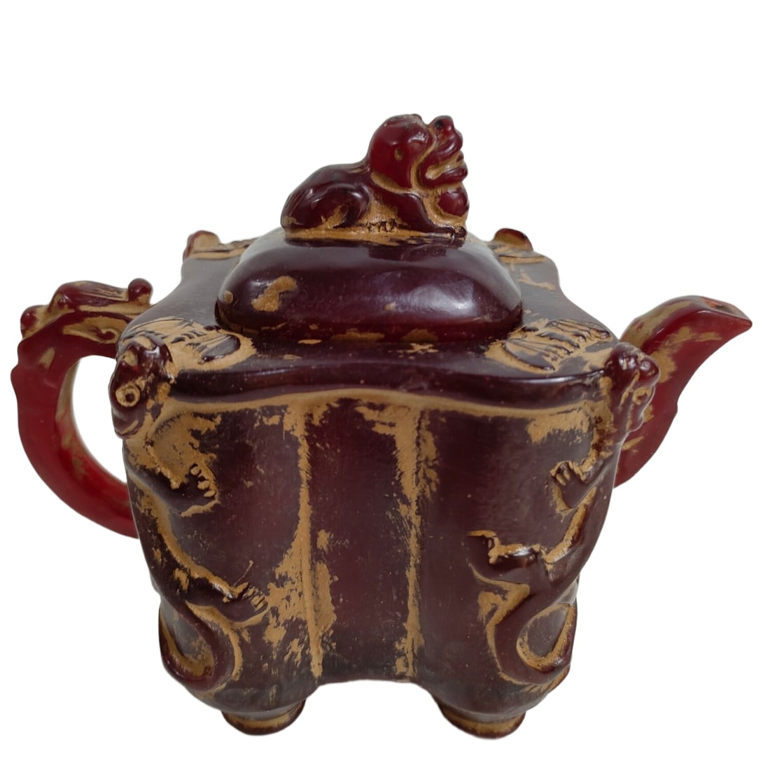 Old Collection of Blood Amber Teapot (1 of 7)