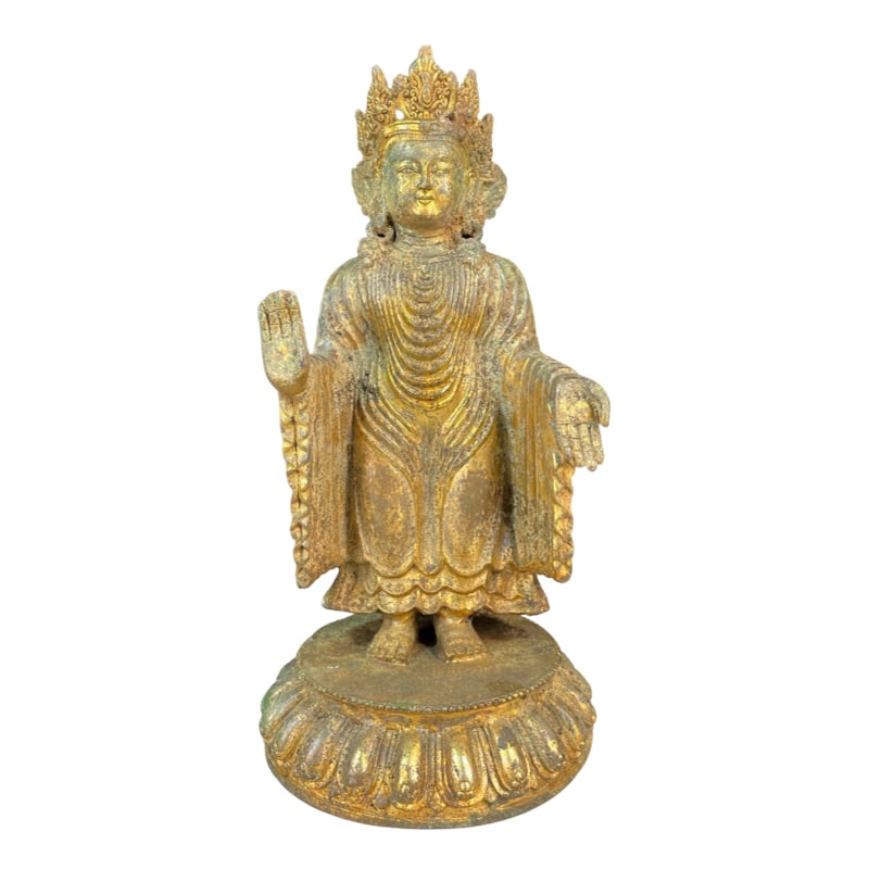 Gilded Bronze Buddha Statue (1 of 9)