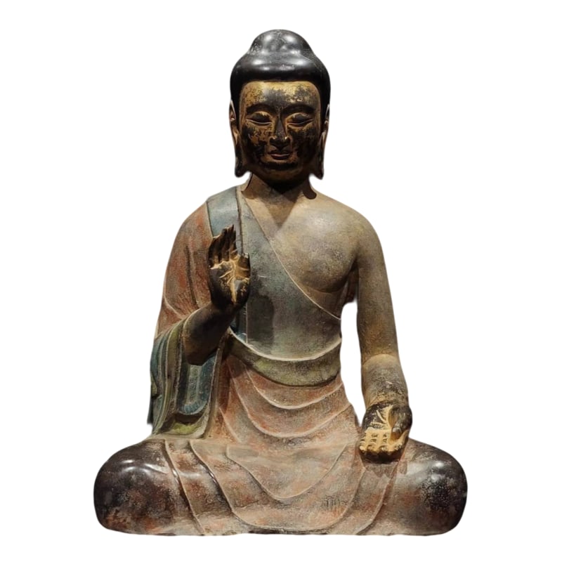 Northern Wei Painted Buddha Statue (1 of 10)