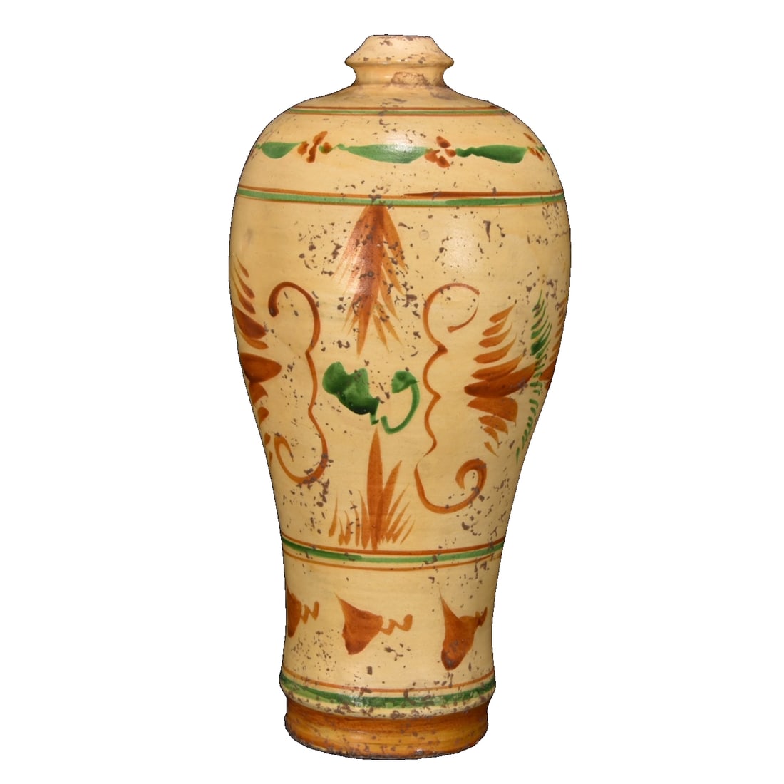 Cizhou Kiln Red and Green Painted Plum Vase (1 of 10)