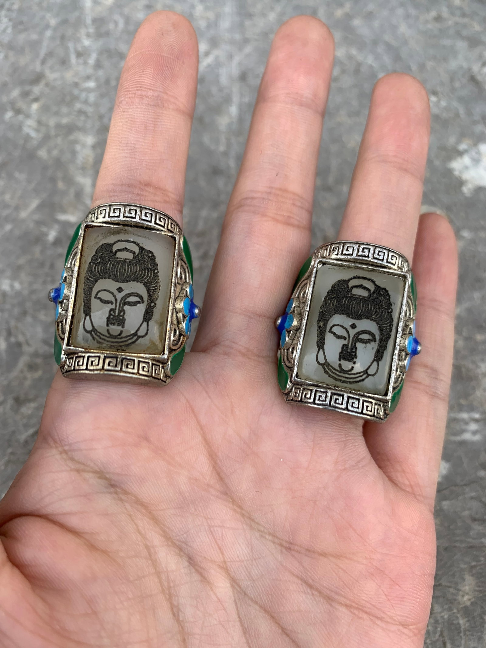 Hetian Jade Buddha Ring - 3