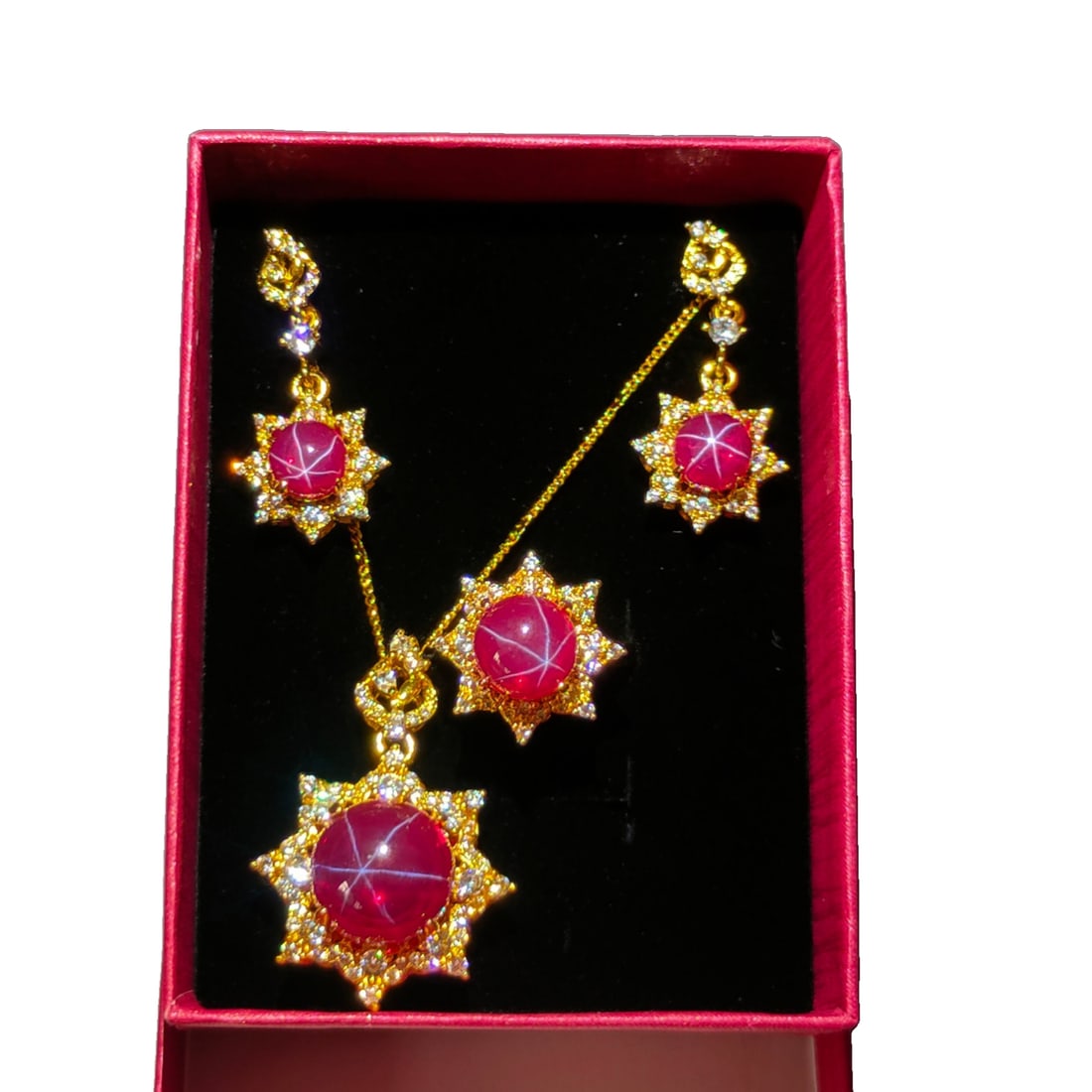 Silver Gilt Diamond Jewelry Set (1 of 10)