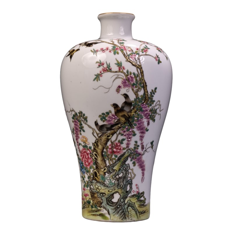 Exquisite Antique Famille Rose Porcelain Vase (1 of 13)