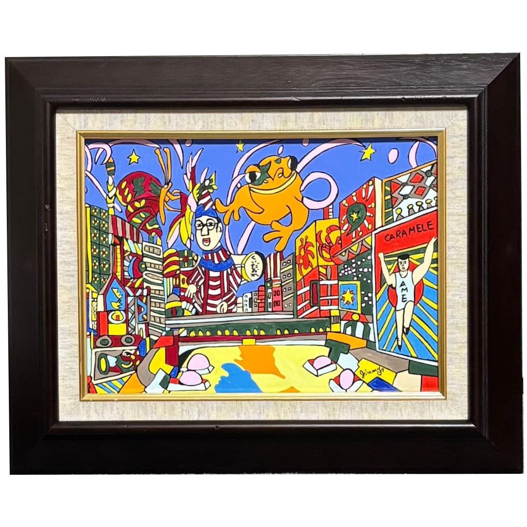 F4-sized hand-painted work by Jimmy Onishi, Dotonbori frame. (1 of 11)