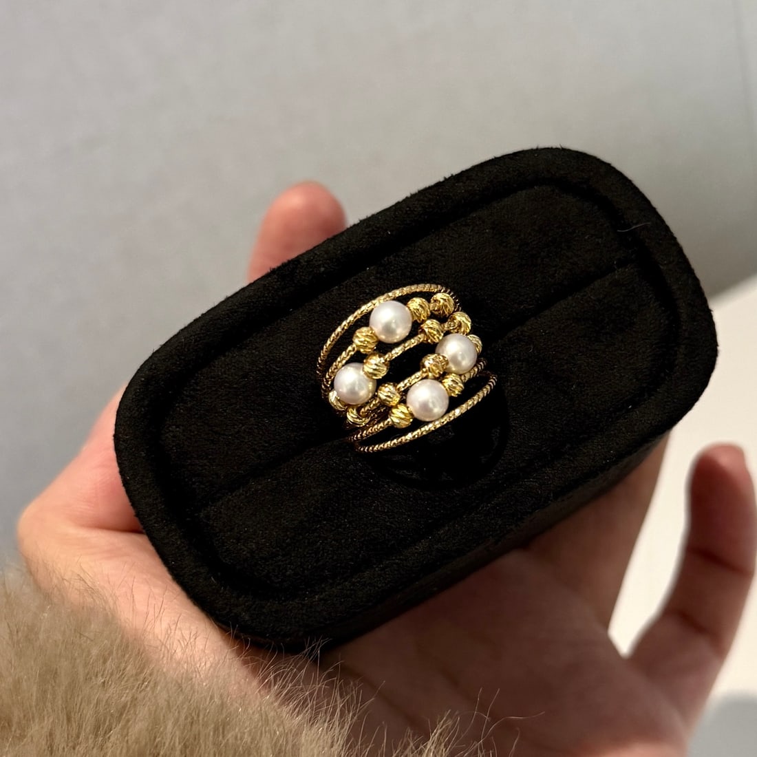 Natural Pearl Multi-Layer Ring - 2