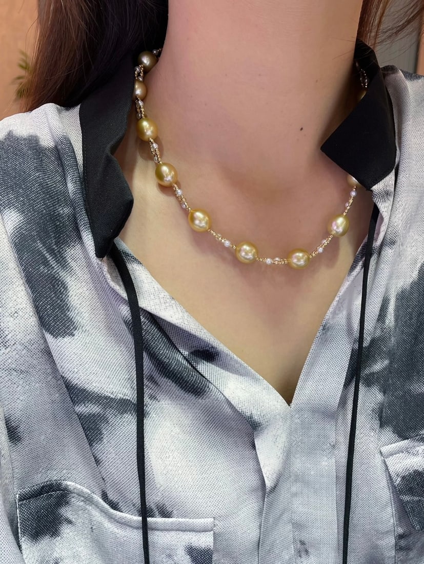 S925 Silver Natural Edison Pearl Necklace - 6