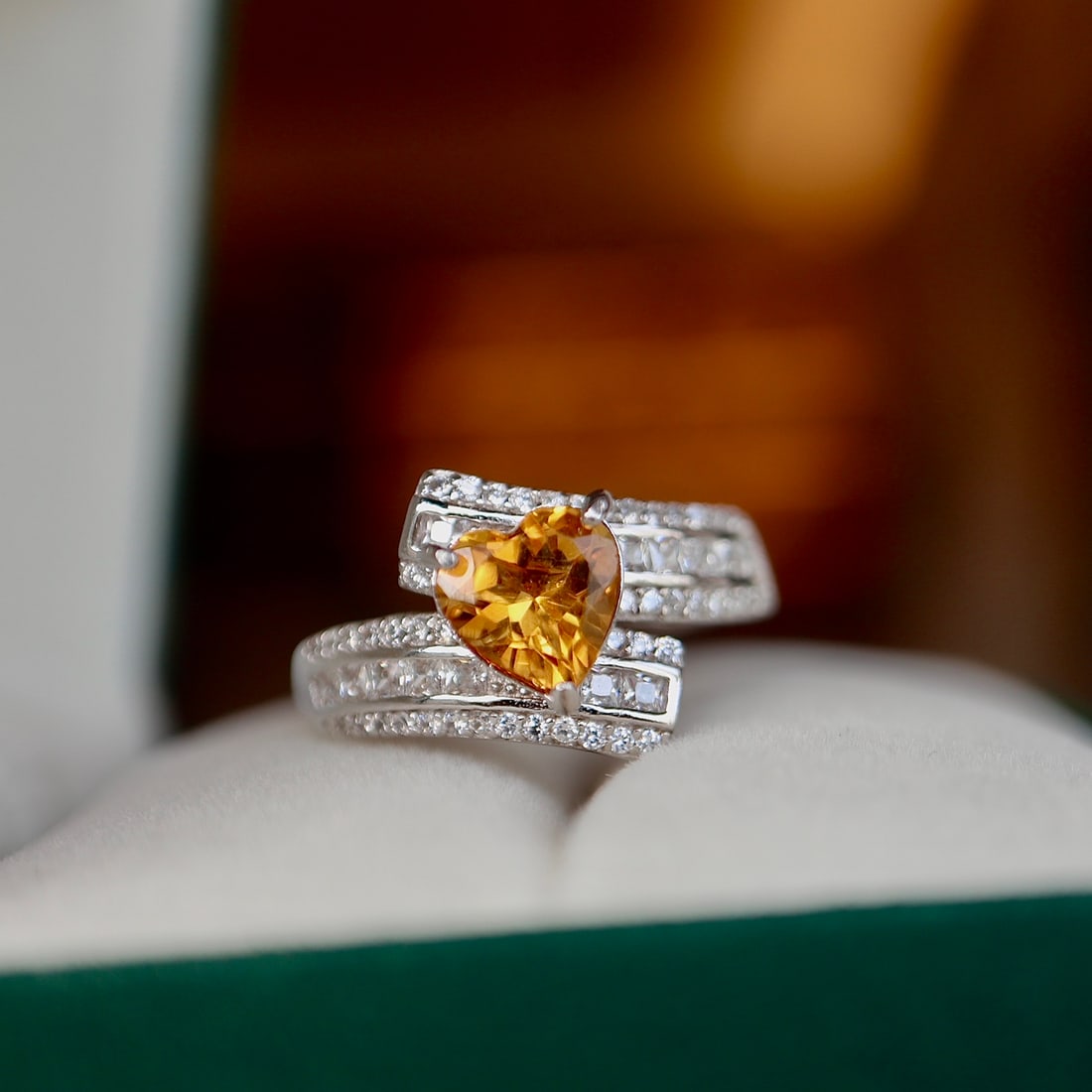 S925 Silver Natural Citrine Ring (1 of 9)