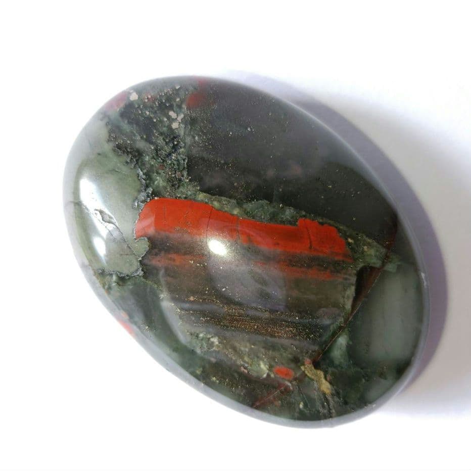 Bloodstone Palm Stone Polished Natural Stone Ornament (1 of 8)