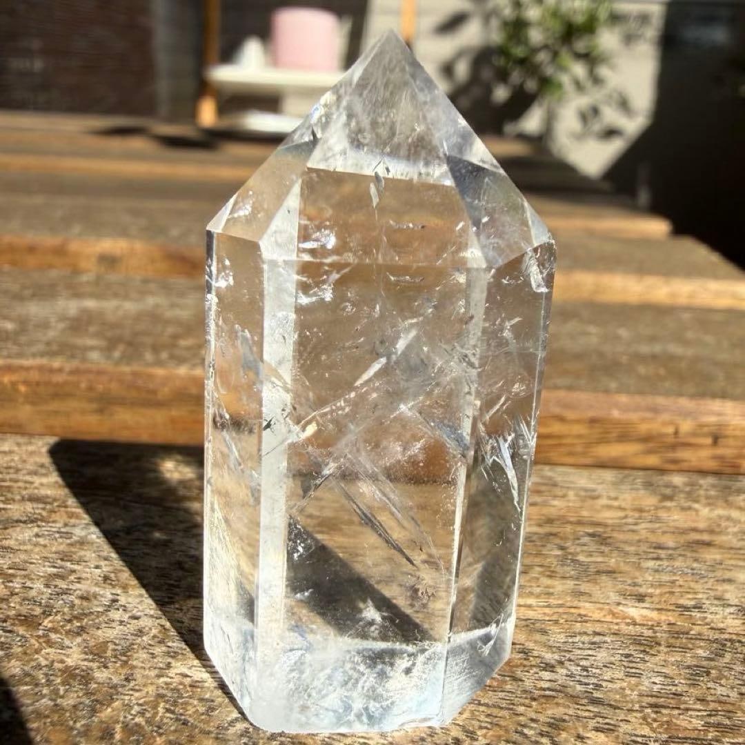 Himalayan Quartz Hexagonal Prism: High-Quality Himalayan Quartz Hexagonal Prism, 27 grams, Polished Base, Natural Stone Product Name: Crystal Hexagonal Prism Place of Origin: Himalayas Weight: 27 grams Dimensions: Approximately 4.2