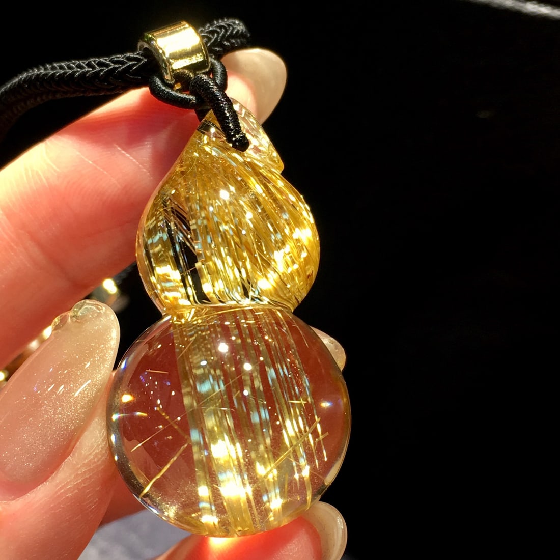 Natural Rutilated Quartz Gourd Pendant (1 of 6)