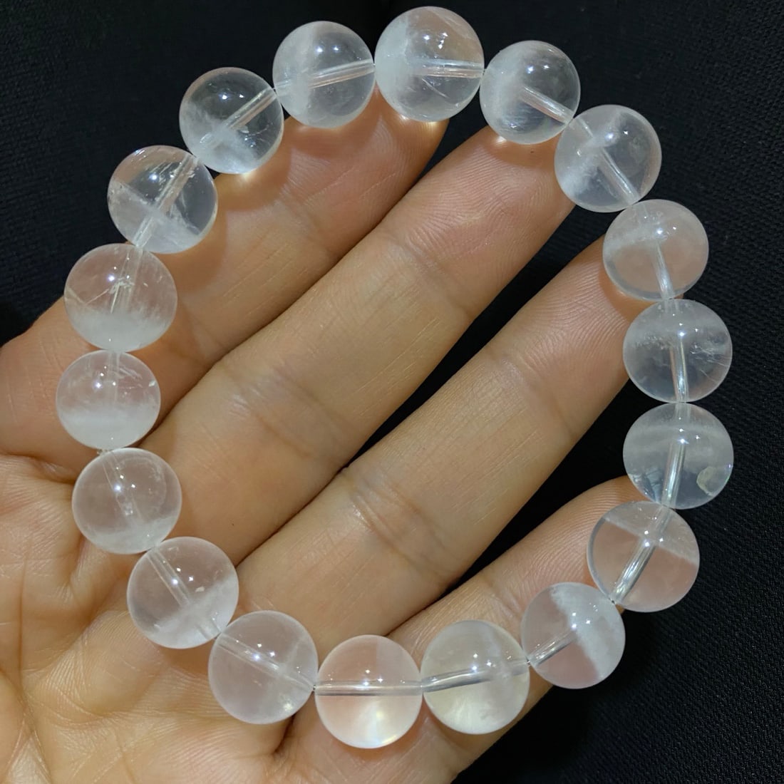 Natural White Rabbit Hair Phantom Bracelet (1 of 8)
