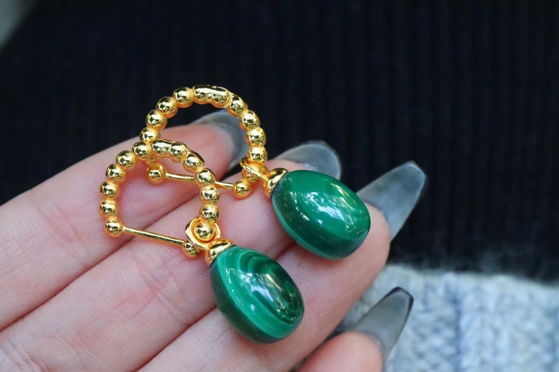 Malachite Earrings - 4