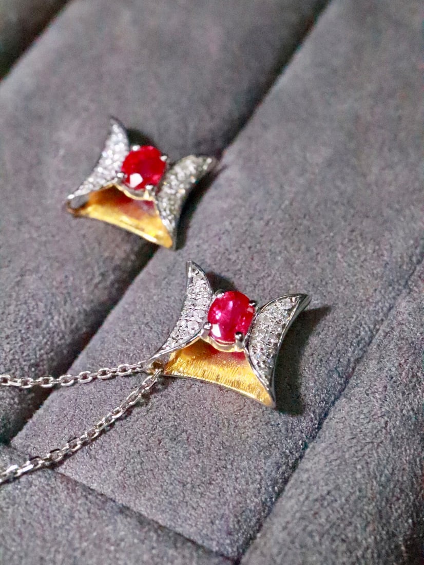 Platinum Ruby Pendant - 3