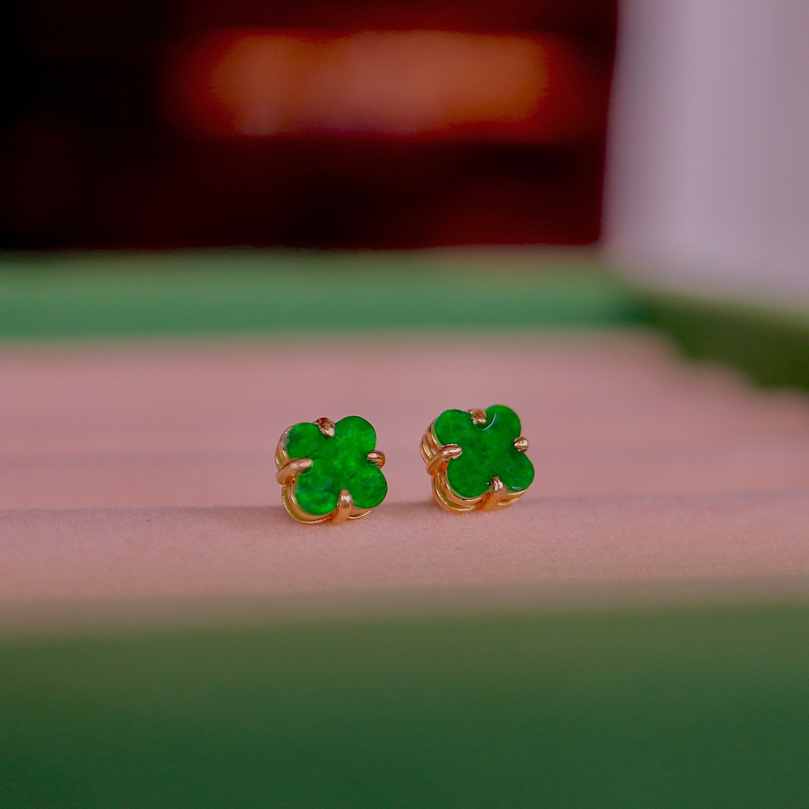 S925 Silver Natural Jade Earrings (1 of 9)