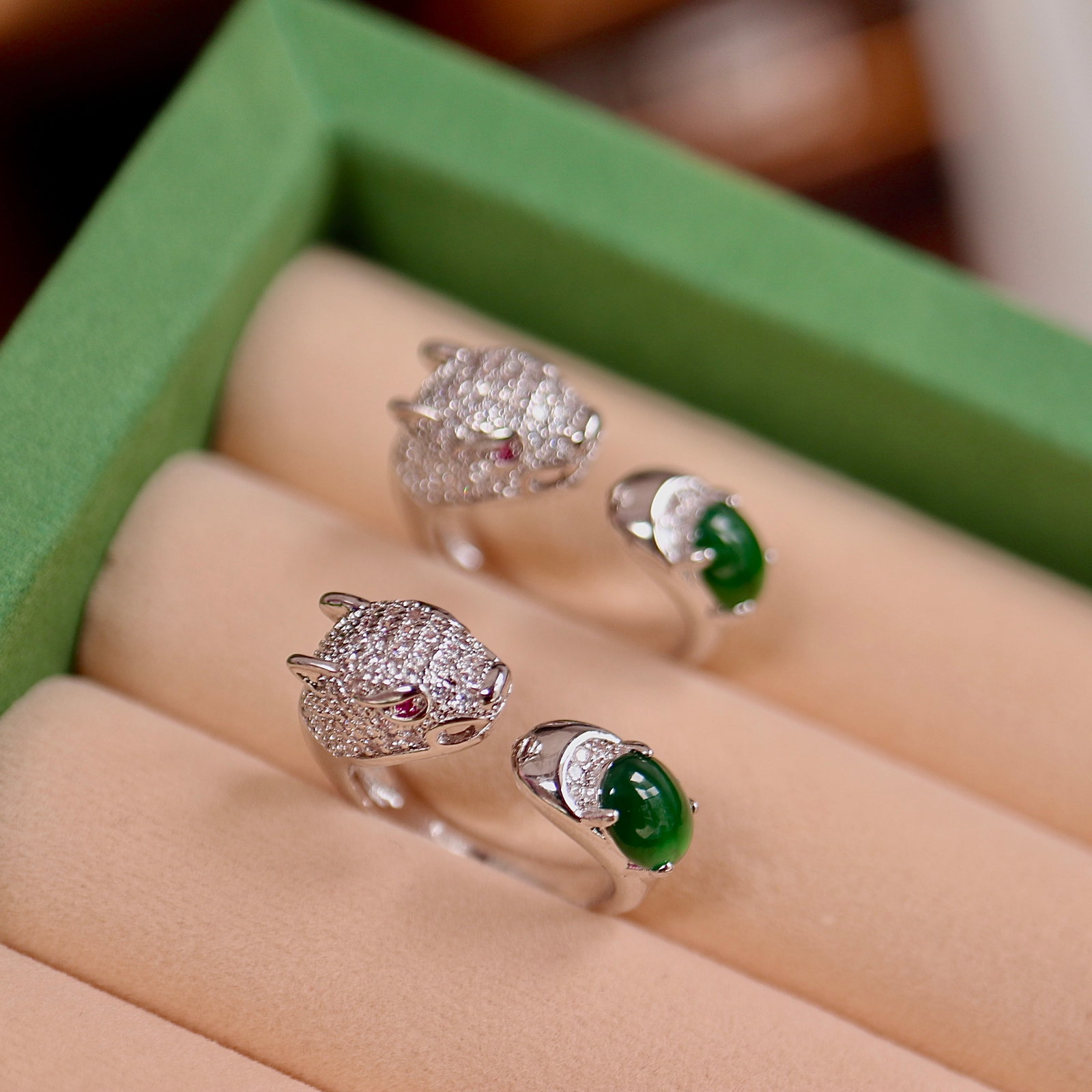 Natural Jadeite Ring - 3