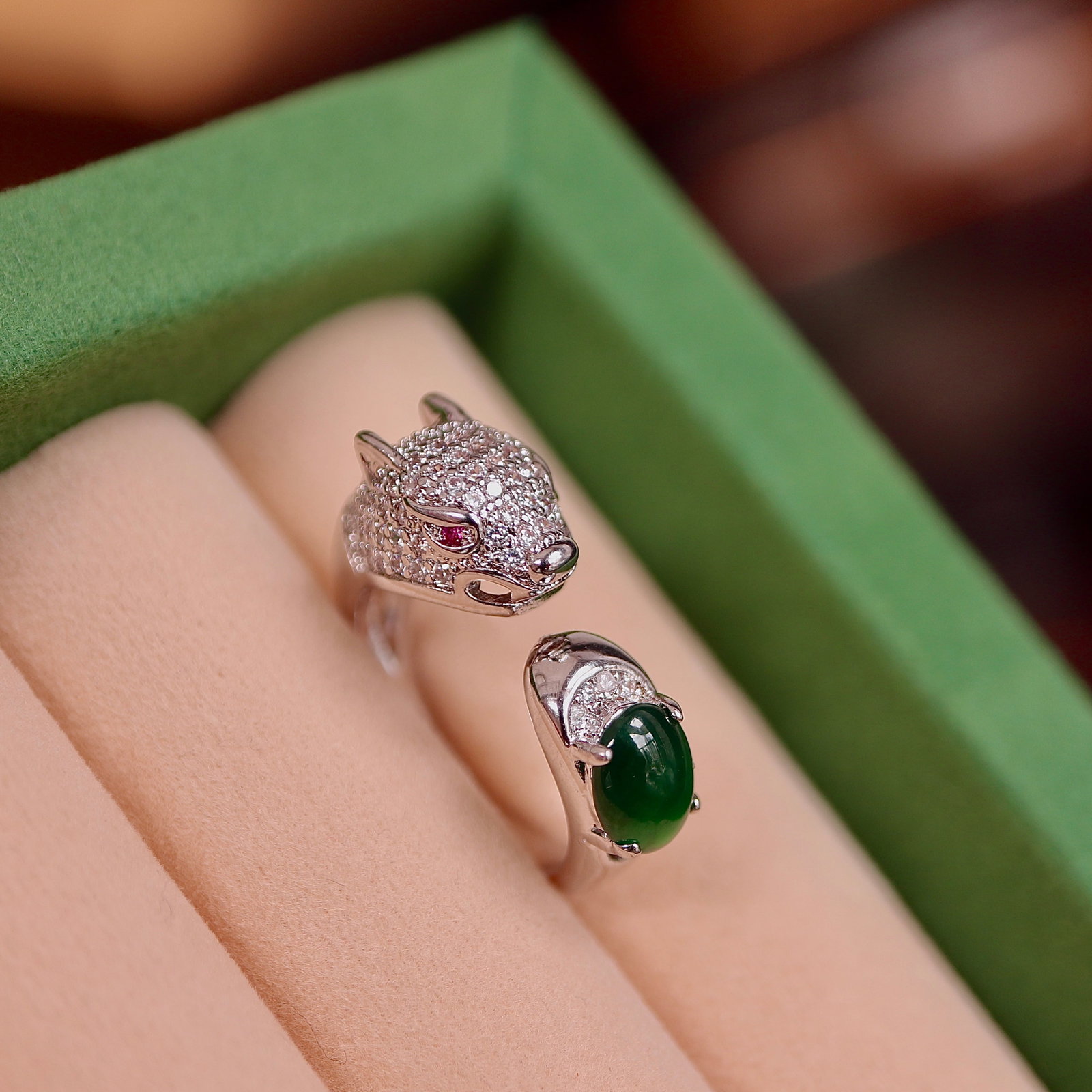 Natural Jadeite Ring - 5