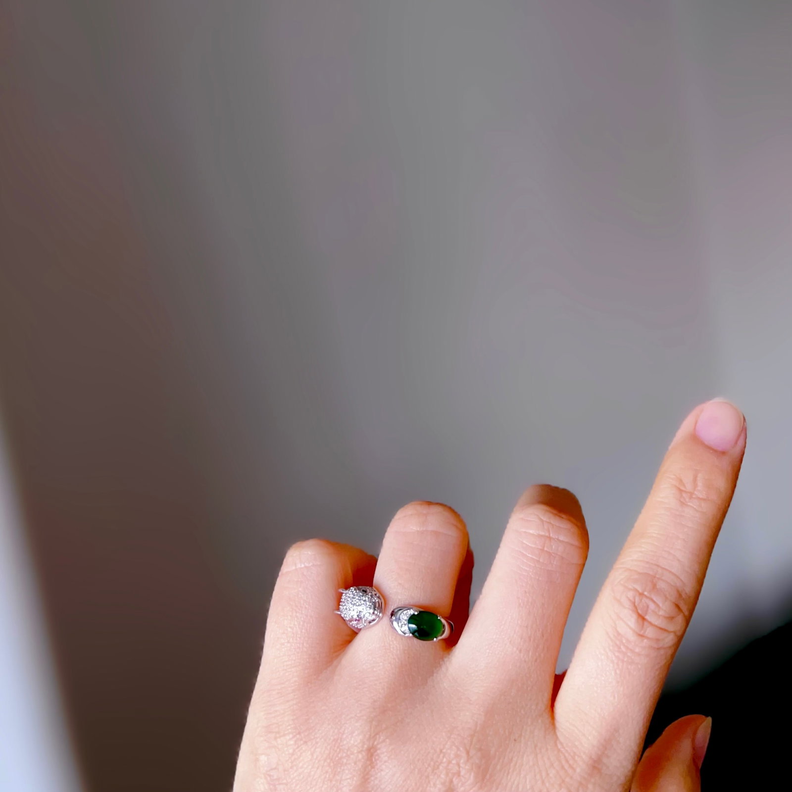 Natural Jadeite Ring - 8