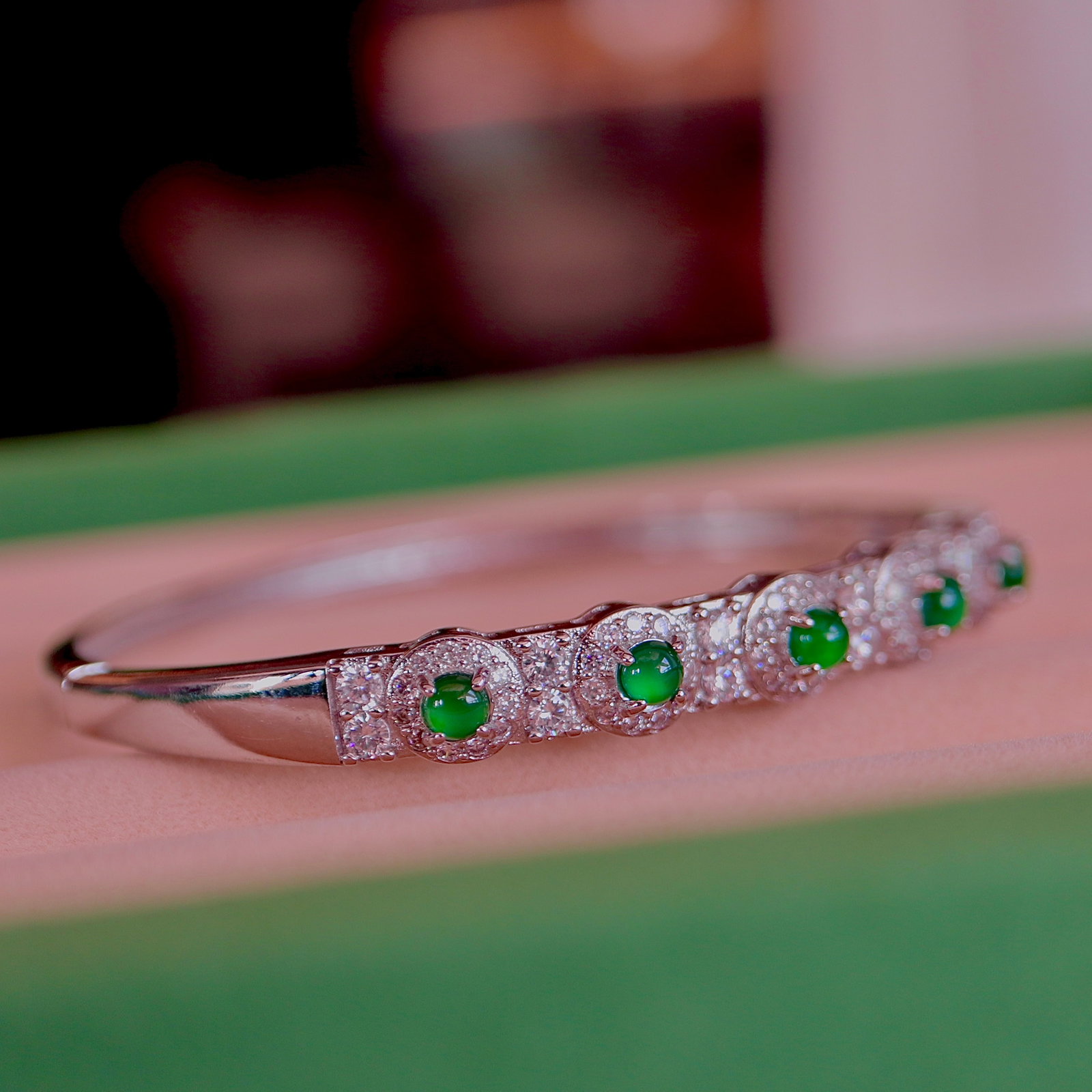 Natural jadeite bangle - 3