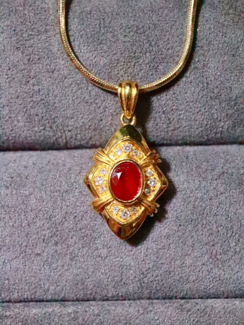 18K Gold Ruby Pendant (1 of 6)