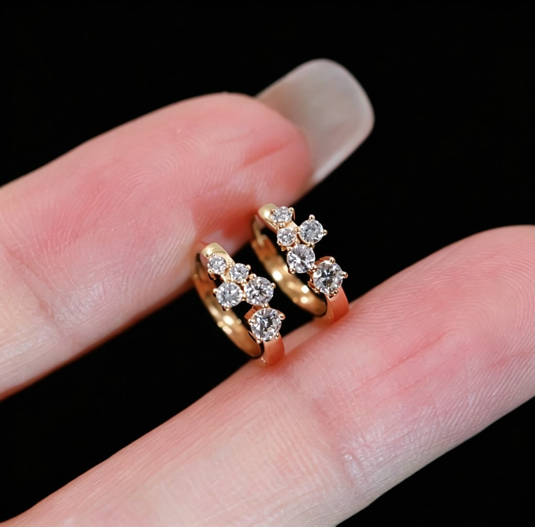 18K Gold Lab-Grown Diamond Earrings (1 of 8)