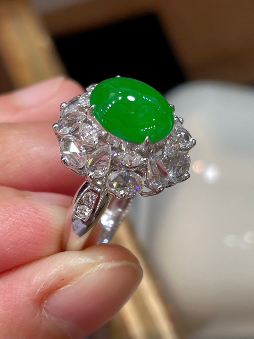 High Ice Jadeite Ring - 4