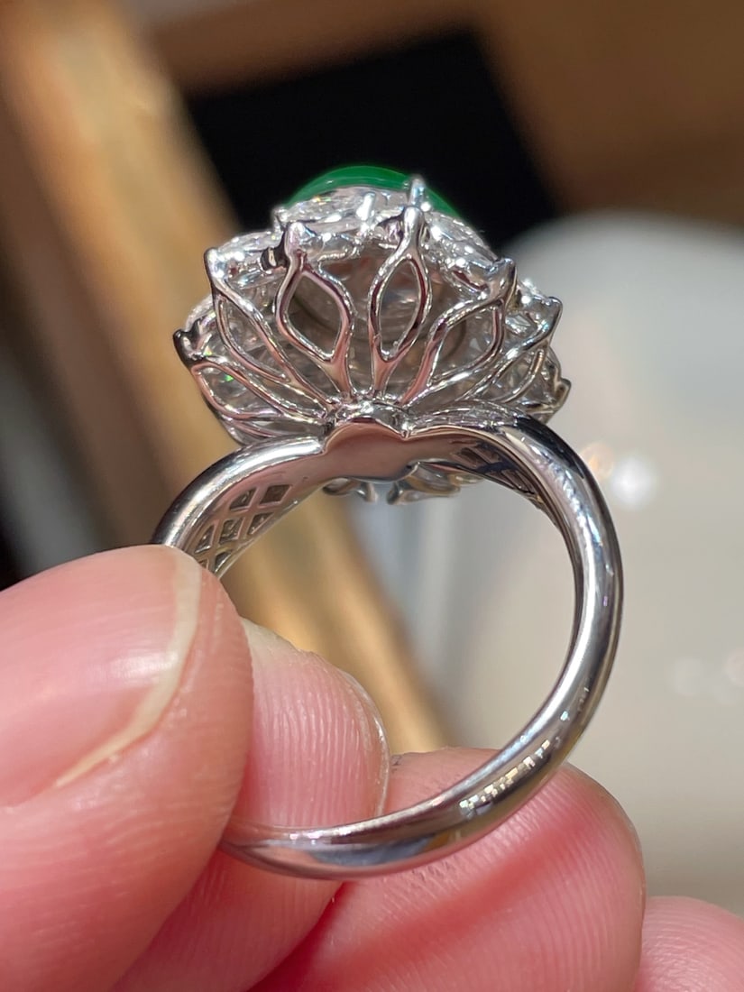 High Ice Jadeite Ring - 6